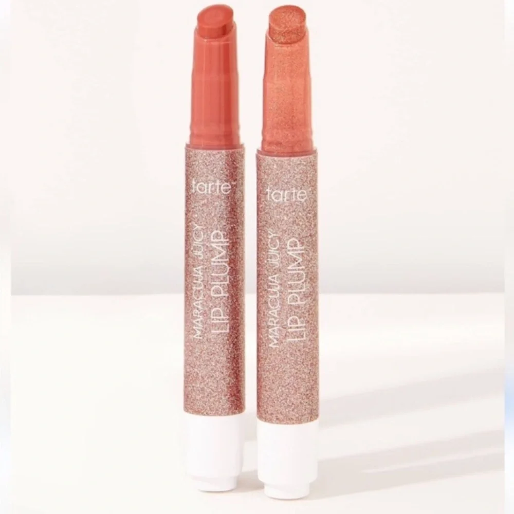 tarte Maracuja Juicy Lip Plump Duo | Dahlia & Rose Copper Shimmer Lip Glass NEW